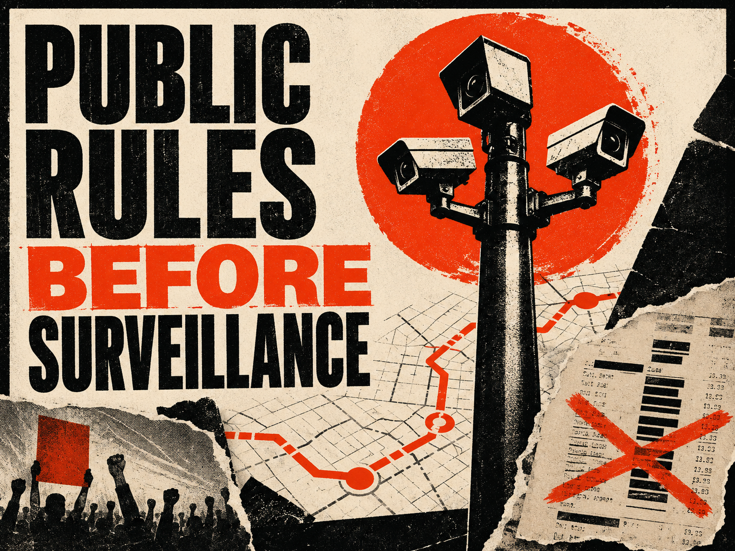 Poster-style cover for a Fulton County handout against automatic license plate reader expansion.